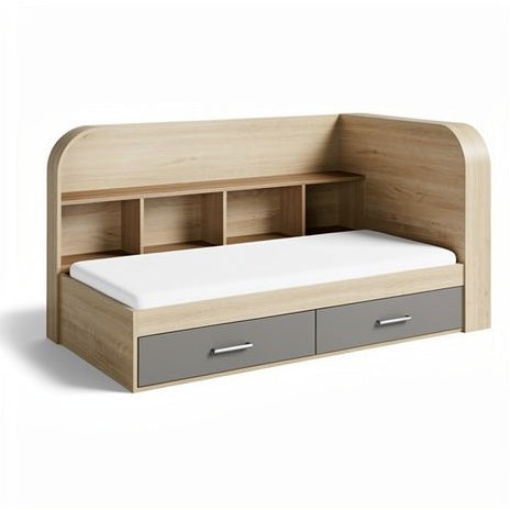 **Versatile Wooden Daybed with Storage Drawers**